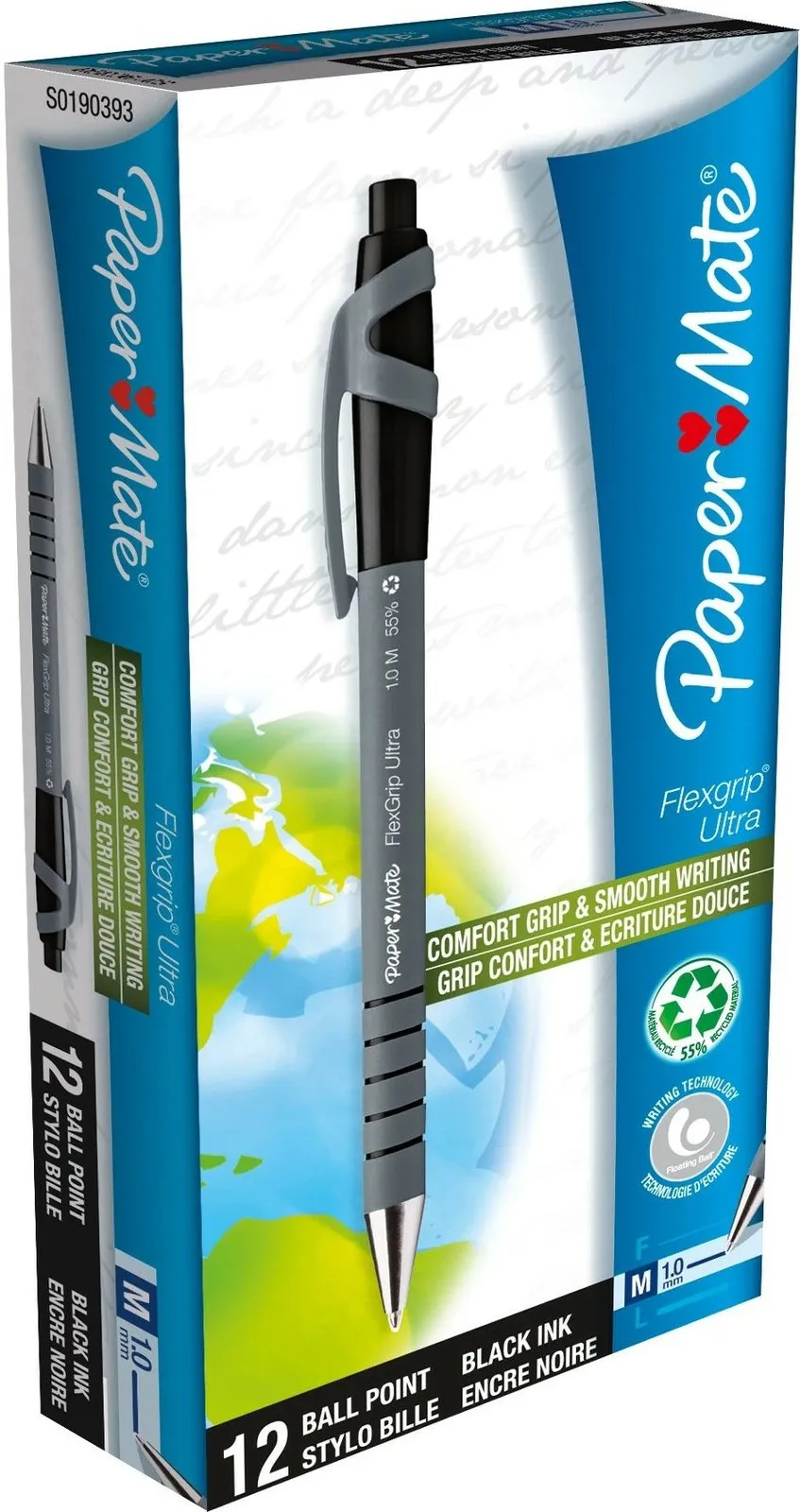 Stilolaps PaperMate FlexGrip Ultra, 1.0mm, 12 copë, e zezë - 1
