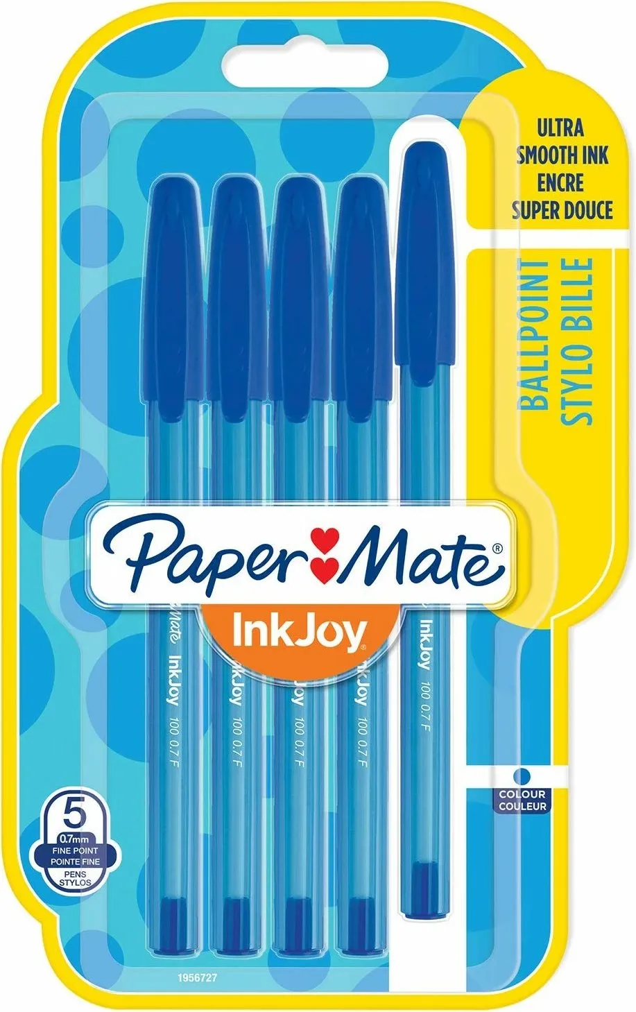 Set lapsa PaperMate InkJoy 100 ST, fine, 5 copë, ngjyrë kaltër - 1
