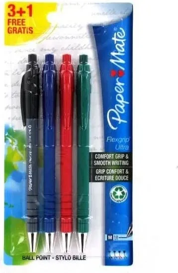 Set lapsash PaperMate FlexGrip Ultra 3+1, klip, 4 ngjyra, medium - 1
