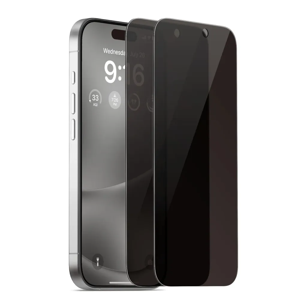 Privacy Tempered Glass Screen Protector for iPhone 16 / 15 - 1
