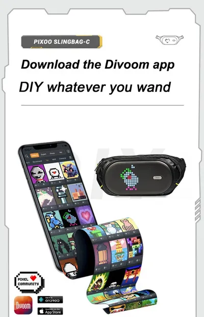 Çantë Me Ekran Led DIVOOM Pixoo slingbag-C - 3
