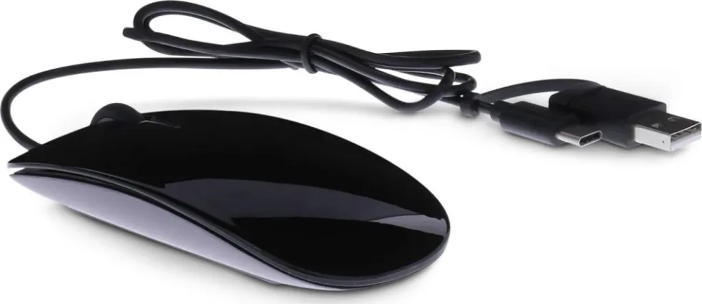 Maus LMP Easy, me kabllo, USB, USB-C, i zi dhe i hirt - 1