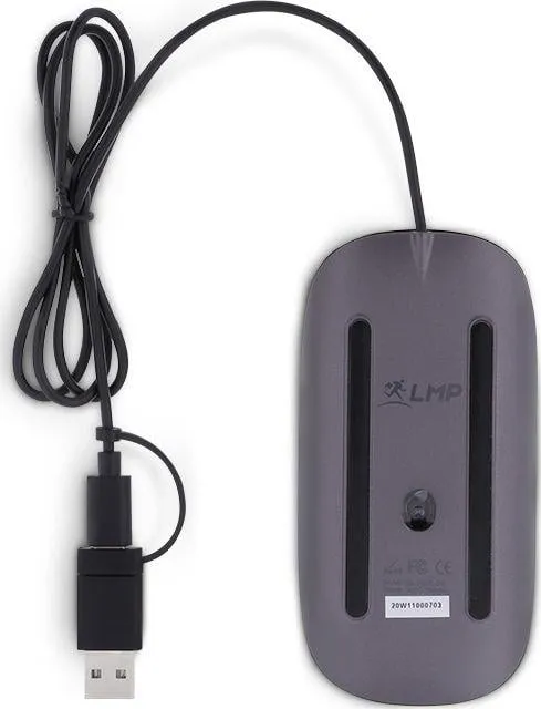Maus LMP Easy, me kabllo, USB, USB-C, i zi dhe i hirt - 2