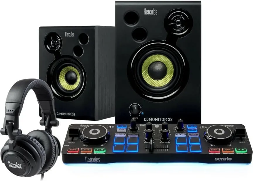 Set DJ Hercules DJStarter Kit, DJControl Starlight, DJMonitor 32, HDP DJ M40.2, 4GB RAM, USB, e zezë - 2