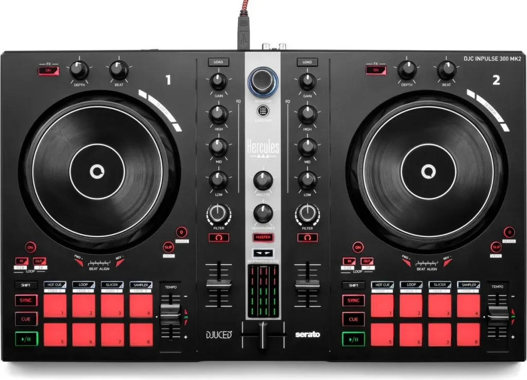 Kontroller DJ Hercules Inpulse 300 MK2, 2 kanale, USB, i zi - 2