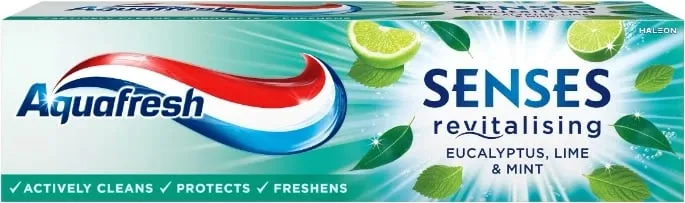 Pasta për dhëmbë Aquafresh Senses Revitalising Eucalyptus Lime & Mint 75ml - 1