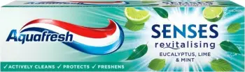 Pasta për dhëmbë Aquafresh Senses Revitalising Eucalyptus Lime & Mint 75ml
