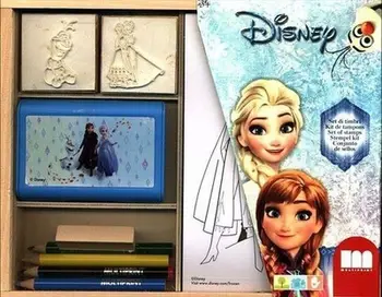 Set kreativ Multiprint Small Wooden Set Frozen II, vula druri, për fëmijë, shumëngjyrësh