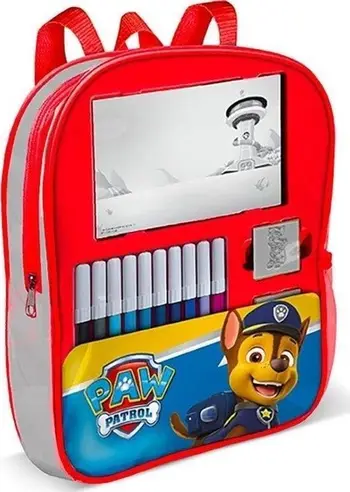 Set stampash Multiprint Paw Patrol, vula druri, çantë shpine, shumëngjyrësh