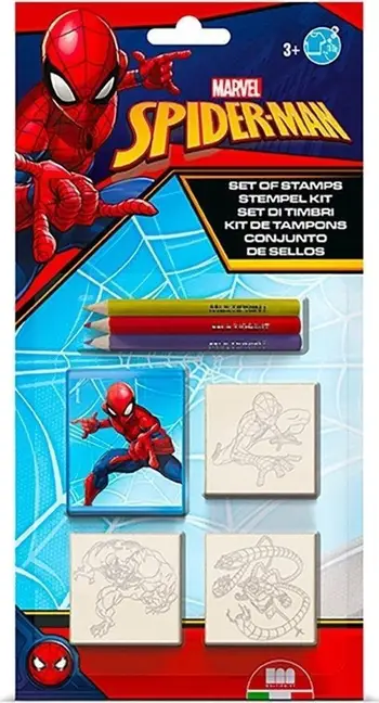 Set vula vizatimi Multiprint Spiderman, 3 copë, për fëmijë, shumëngjyrësh