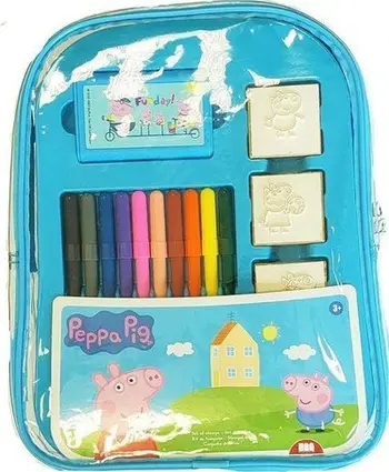 Set stampash Multiprint Peppa Pig Stamps in a Backpack, me çantë shpine, për fëmijë 3+