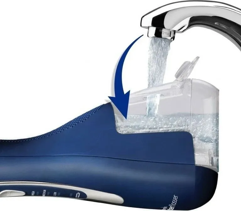 Irigator dhëmbësh Waterpik WP-583, pa kabllo, 207ml, ngjyrë kaltër - 4