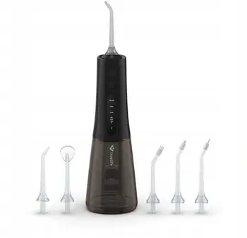Irigator ujor dentar KAM AquaFloss Compact L100, portativ, rezervuar kompakt, i zi