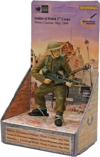 Figurinë koleksionare Tisso Toys Soldier of the 2nd Polish Corps, historike, shumë e detajuar, shumëngjyrëshe