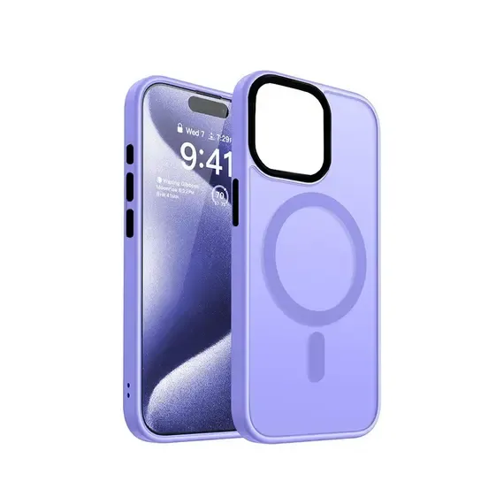 Mbrojtëse Për Telefon Magnetic Iphone 14 Pro Max Lehtë Vjollcë - 1