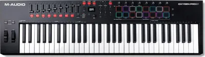 Keyboard MIDI Controller M-Audio Oxygen Pro 61, 61 taste, 16 pad-e, e zezë - 4
