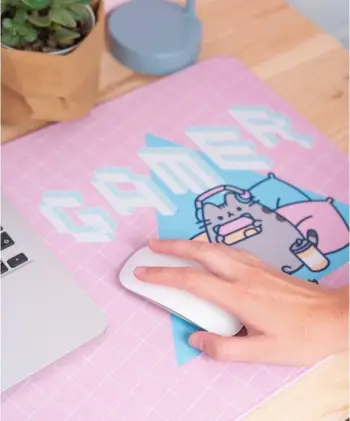 Mauspad Pusheen - Gamer, XL, rozë