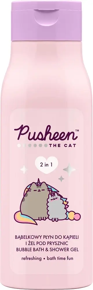 Xhel dushi dhe shkumë banje Pusheen, 400ml, aromë ëmbël florale