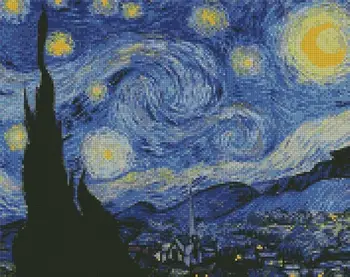 Set mozaik me diamant Ideyka, Vincent van Gogh, 40x50cm, shumëngjyrësh
