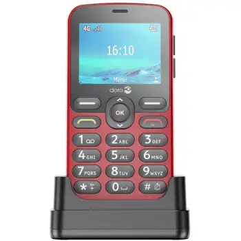 Celular Doro 1880, Single SIM, 2.4", i kuq