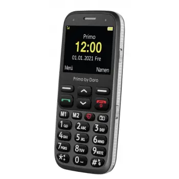 Celular Doro Primo 368, Bar, Single SIM, 2.3", 3 MP, 1000 mAh, Black, Graphite
