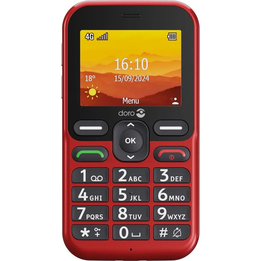 Celular Doro Leva L10, Single SIM, 2.4", 2 MP, 1150 mAh, Kuq - 1