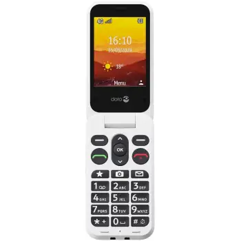 Celular Doro Leva L20, Clamshell, 2.8", 2 MP, 1150 mAh, Kuq, Bardhë