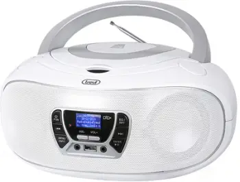 Radio portative Trevi CMP 583 DAB, CD/MP3, e bardhë