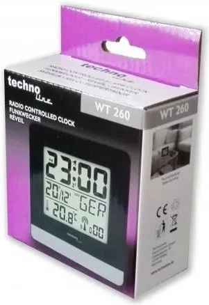 Orë dixhitale Technoline WT 260, 53 x 44 mm, e zezë - 3