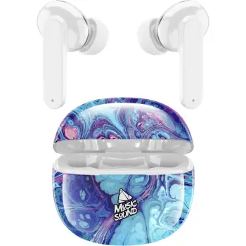Dëgjuese Buds Cellularline Music Sound Fantasy BTMSTWSINEAR4, wireless, Mic, të bardha