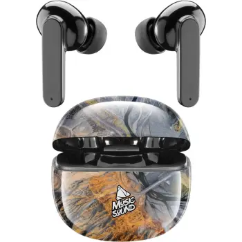 Dëgjuese Buds Cellularline Music Sound Fantasy BTMSTWSINEAR3, wireless, Mic, të zeza