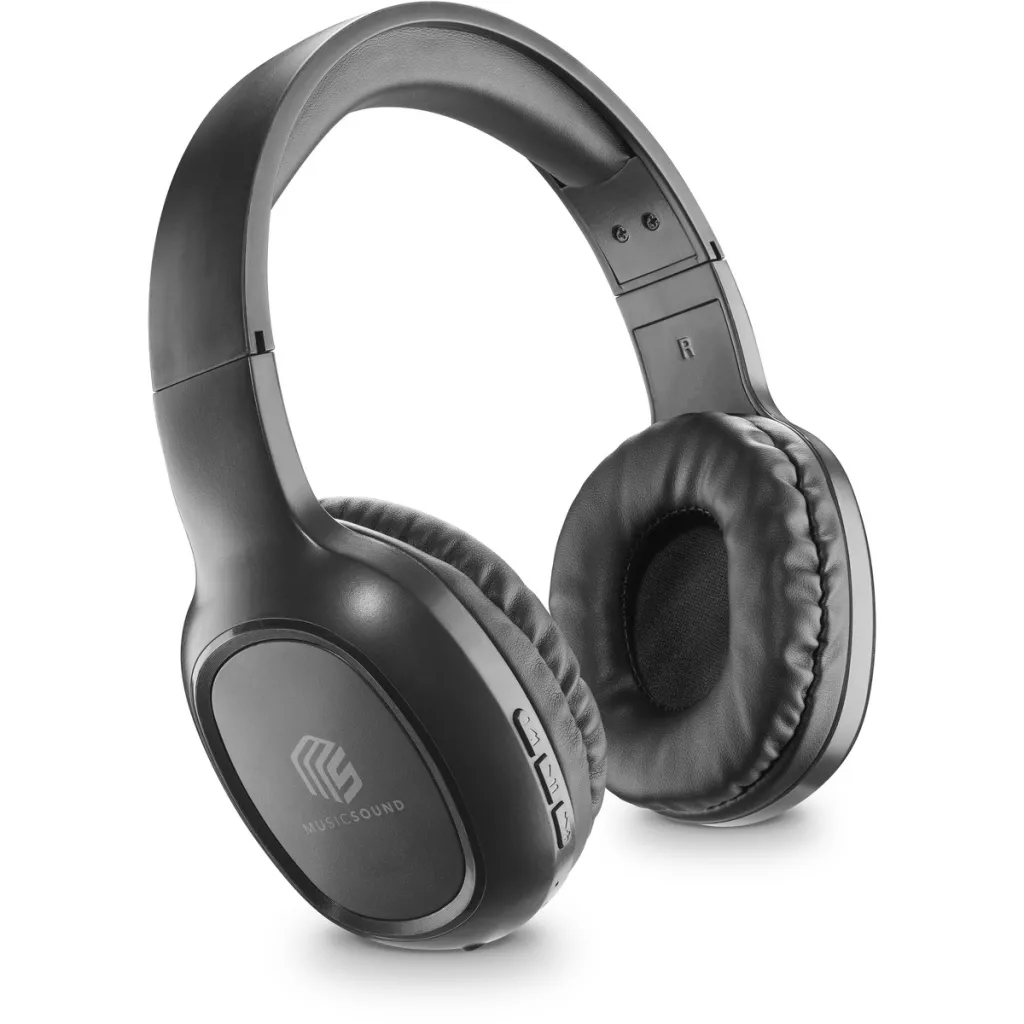 Kufje Cellularline Music Sound Basic BTHEADBBASICMSK, wireless, të zeza - 1