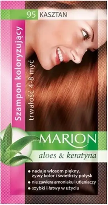 Shampo ngjyruese flokësh Marion Color Shampoo 95, 4 8 larje, gështenjë