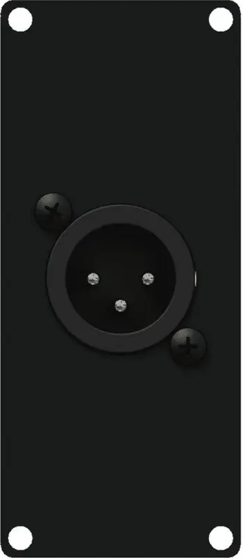 Modul paneli audio Caymon CASY122, lidhës XLR mashkull, instalim me terminal bllok, i zi