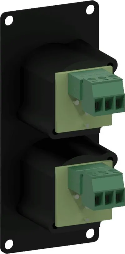 Modul paneli Caymon CASY126/B, 2x XLR mashkull, i zi - 2