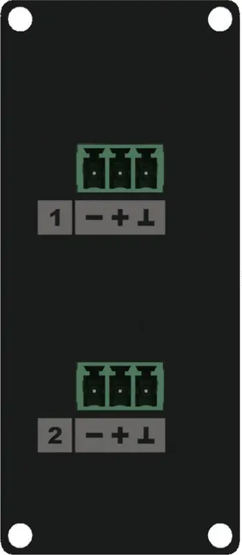 Modul lidhës Caymon CASY138/B, 2x terminal 3-pin, për kabina CASY, i zi