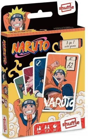 Lojë me letra Cartamundi Shuffle Fun Naruto 3in1, set letrash loje, shumëlojëshe
