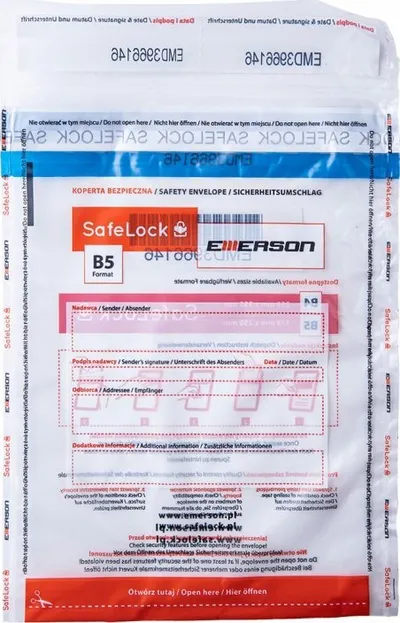 Zarf sigurie Emerson Safe B4, transparent, set 100 copë - 2