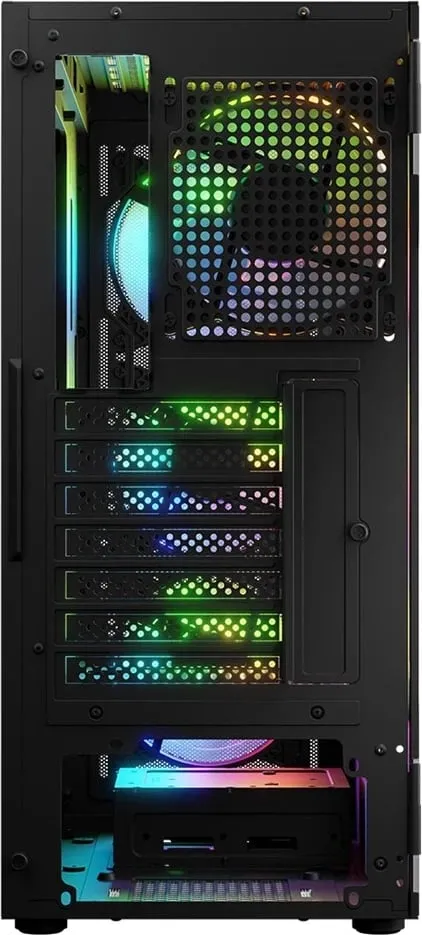 Kase kompjuteri Logic Concept Portos ARGB, MIDI Tower, xham i kalitur, e zezë - 11