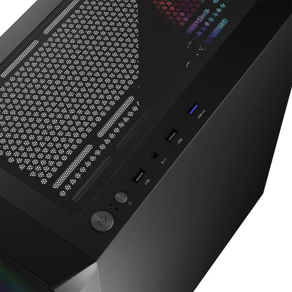 Kase kompjuteri Logic Concept Portos ARGB, MIDI Tower, xham i kalitur, e zezë - 21