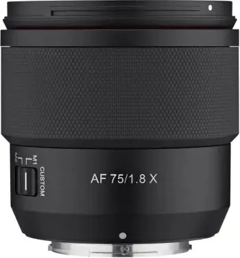 Objektiv Samyang AF 75mm f/1.8 për Fuji X, autofokus, i zi