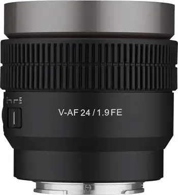 Objektiv Samyang V-AF 24mm T1.9, Sony FE, autofokus, i zi