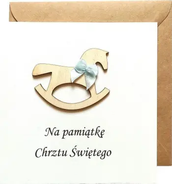 Kartolinë urimi Naem Holy Baptism, për pagëzim, për fëmijë, shumëngjyrëshe