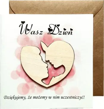 Kartolinë urimi Naem Wedding Card, për dasmë, me mesazh romantik