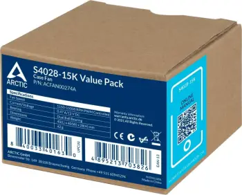 Ventilator kase Arctic Cooling S4028-6K, 40mm, 6000 RPM, set 5 copë, e zezë