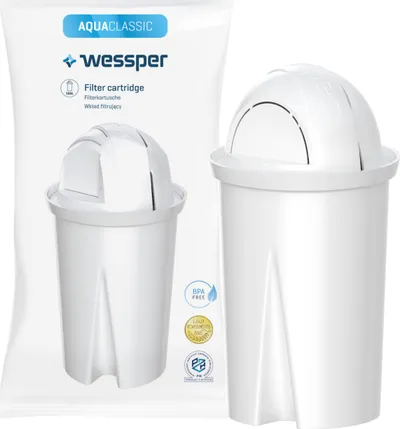 Shishe filtruese uji Wessper AquaClassic Basic 2.5L, plastike, e bardhë - 3