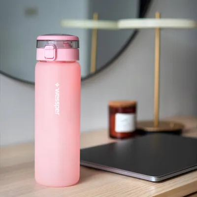 Shishe qelqi Wessper ActiveMax, 680ml, me filtër uji, rozë - 2