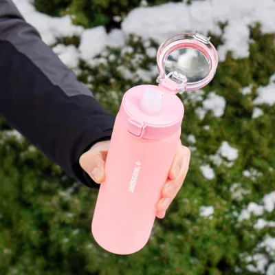 Shishe qelqi Wessper ActiveMax, 680ml, me filtër uji, rozë - 3