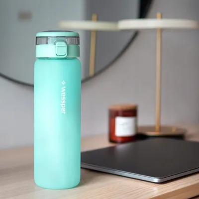 Shishe uji qelqi Wessper ActiveMax, 680ml, me filtër karboni, mente - 2