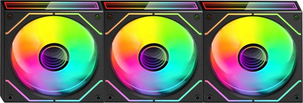 Ventilatorë PC Mars Gaming MF-3DPROKIT, 3x 120mm ARGB, PWM, të zinj - 4